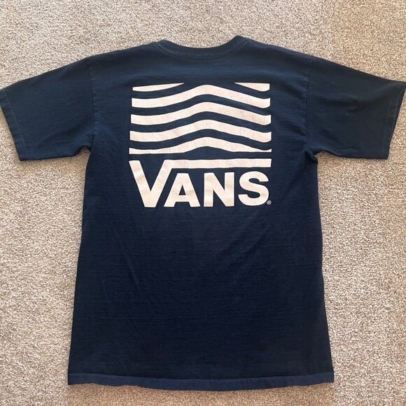 Y2K Vans Black and White Skater Cotton T-Shirt S - Picture 2 of 5